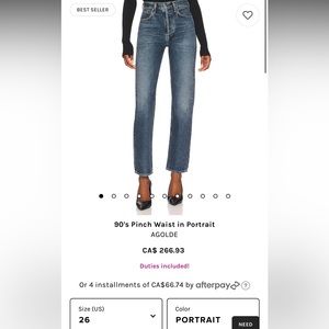 Agolde 90’s Pinch Waist Portrait